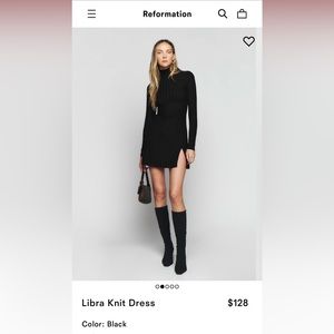 Reformation libra knit dress